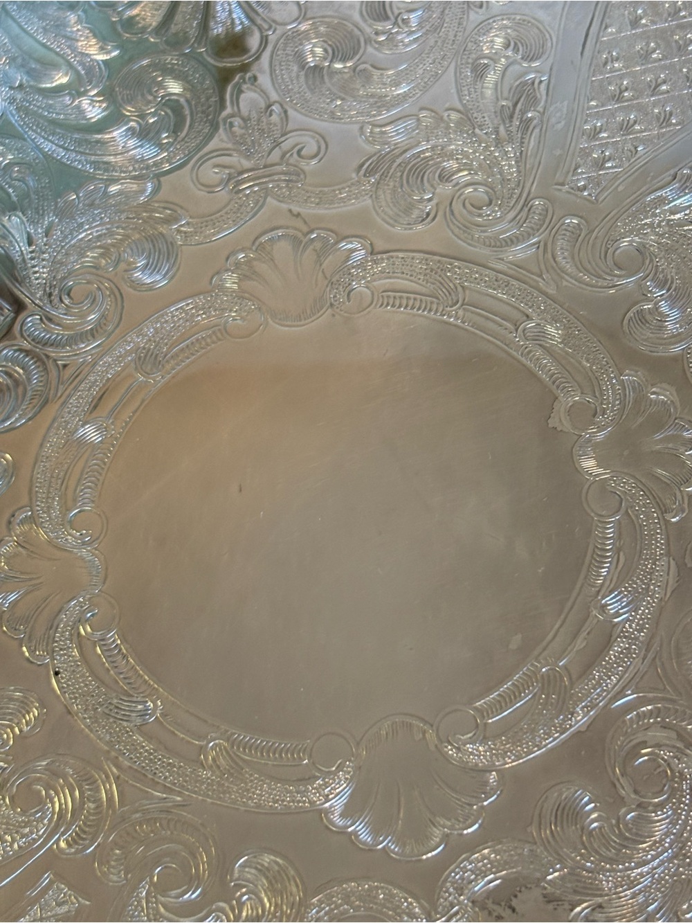 Vintage Wallace Baroque Silverplate Tray 13.25” - Picture 14 of 15